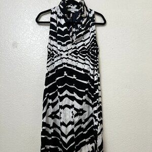 Loyal Hana Women's Black‎ & White Chloe Maternity Nursing Dress Size Small